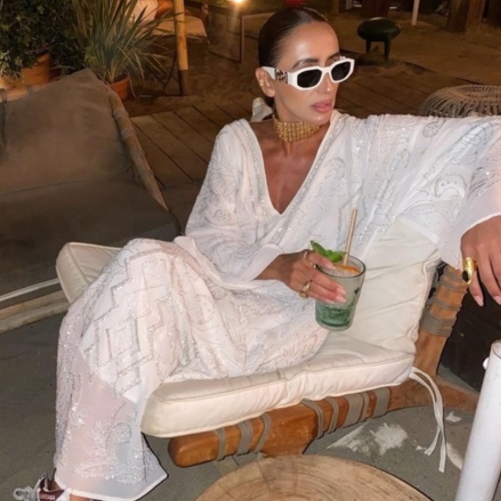 Zara Embroidered Beaded Tunic Dress - Picture 2 of 16